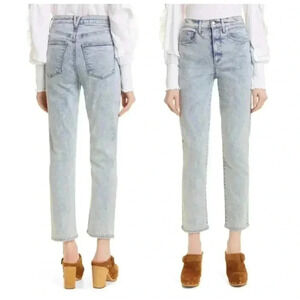 Veronica Beard Light Wash Straight Leg Jeans